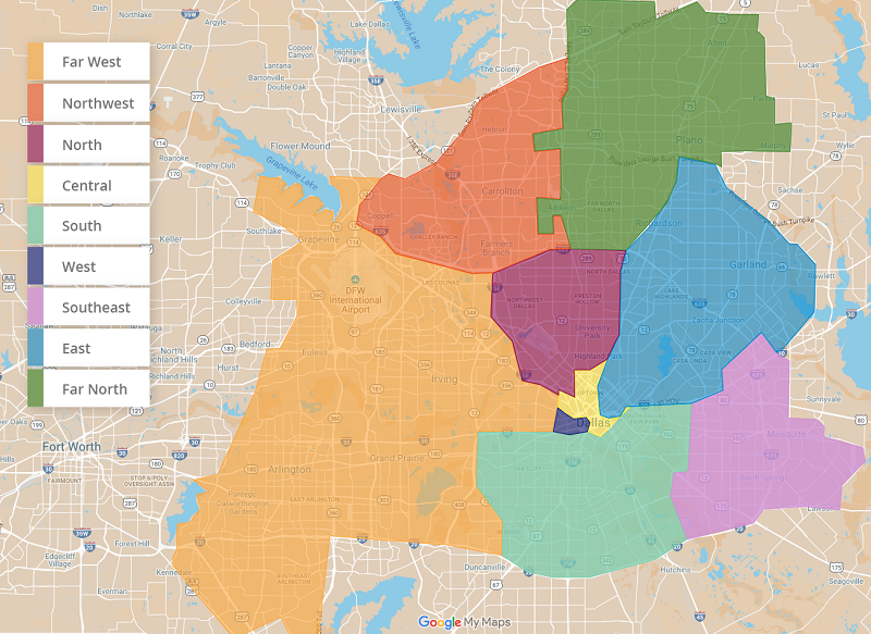 dallas neighborhood guide map itrip vacations