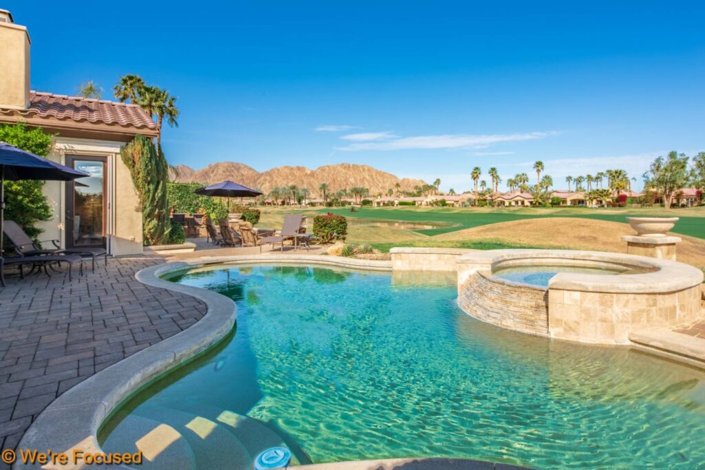 Photo of a family home in La Quinta by the pool and golf course