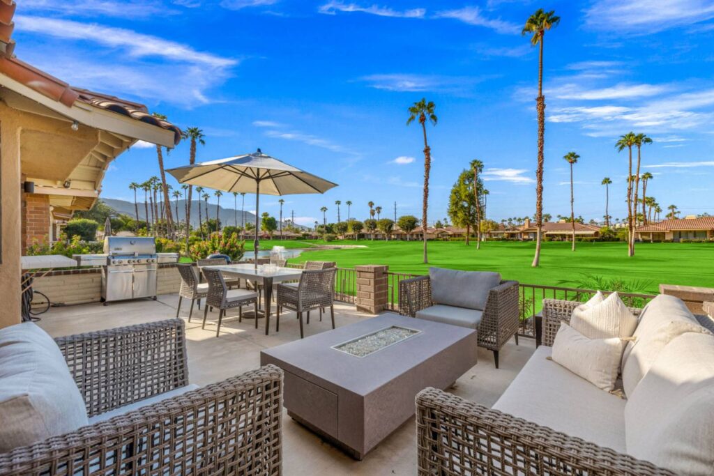Palm Desert vacation rental home on the green golf course view